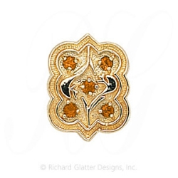 GS263 CIT - 14 Karat Gold Citrine Slide 